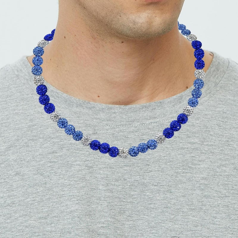 SUPBOMM Baseball Ice Necklace, Bling Beaded Necklaces, Drip Chain, League Team Colors Gifts for Men - Image 5